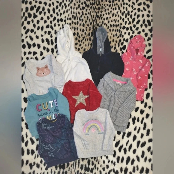 Sweatshirt Hoodie Jacket Lot for Baby Girls size 18 Month Cozy Casual Warm - Picture 1 of 14